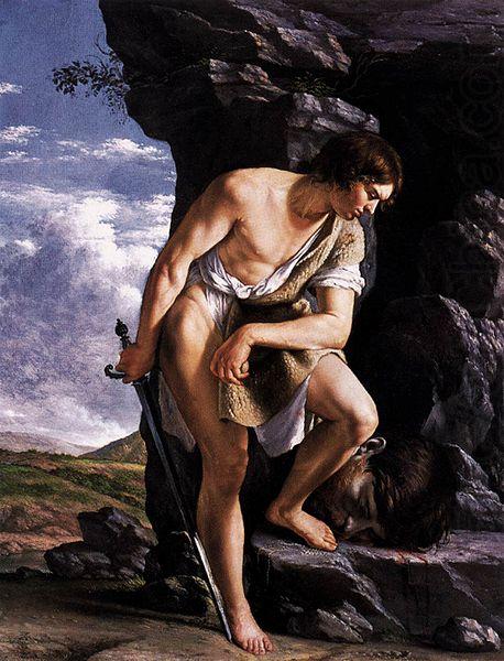 David Contemplating the Head of Goliath., Orazio Gentileschi